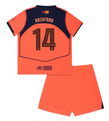 Barcelona Marcus Rashford #14 Tercera Equipación Niños 2025-26 Manga Corta (+ Pantalones cortos)